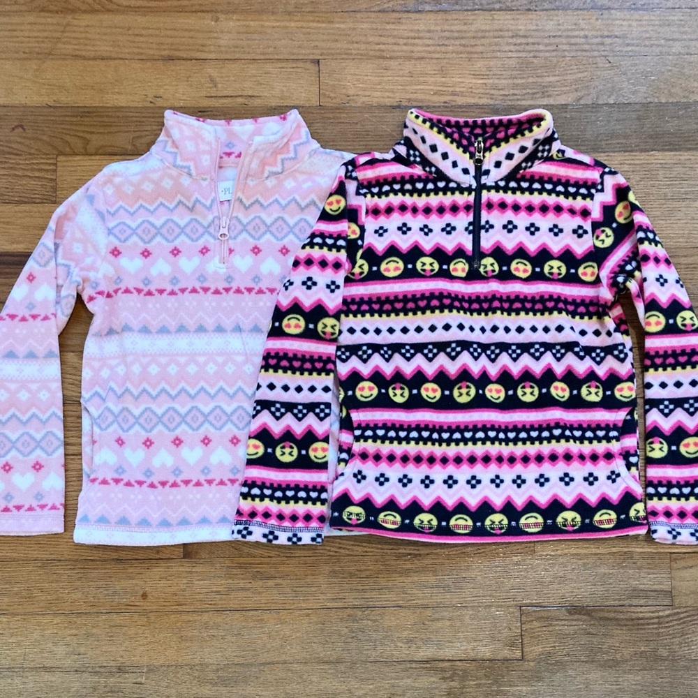 Girls’ Quarter Zip Fleece Pullover Jackets | S 5/6